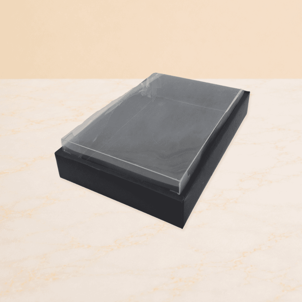 Caja Negra con Tapa de Acetato