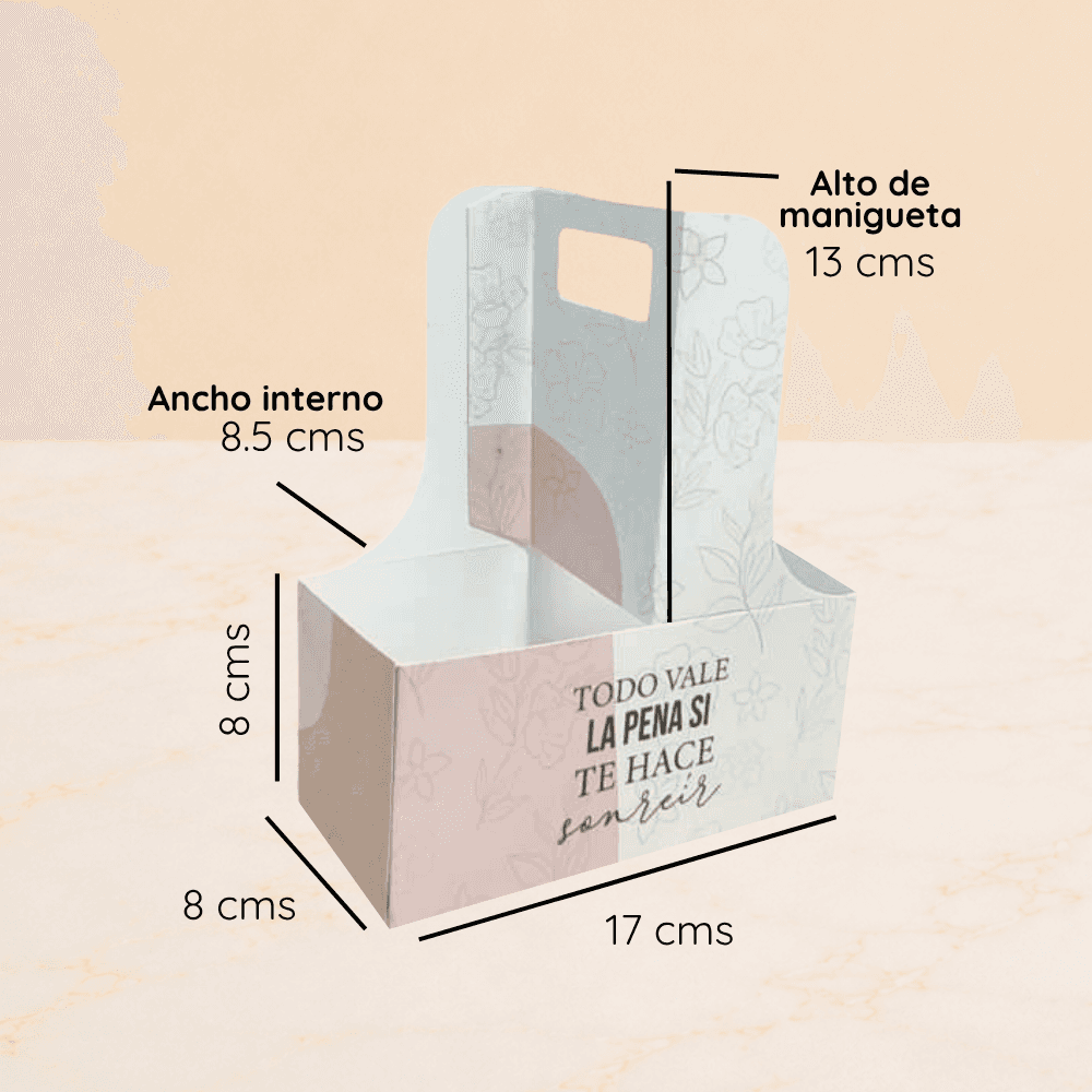 Caja Porta Vaso Estampado