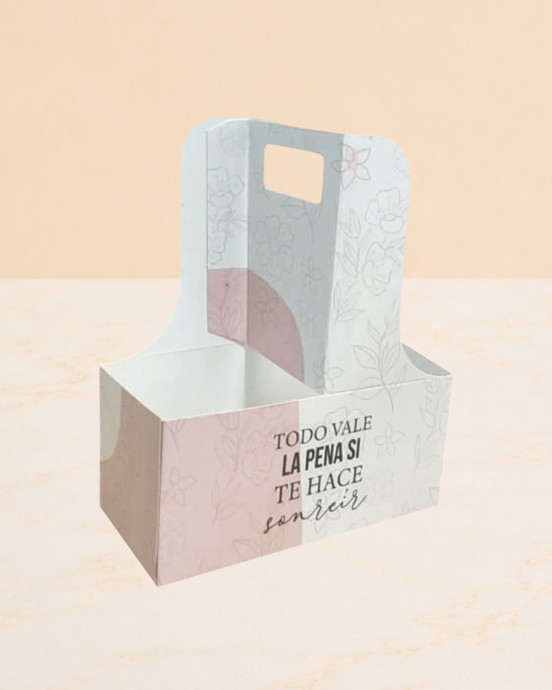 CAJA PORTA VASO ESTAMPADO